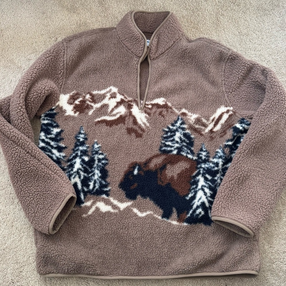 Old Navy Buffalo Sherpa Quarter Zip - Buffalo size L